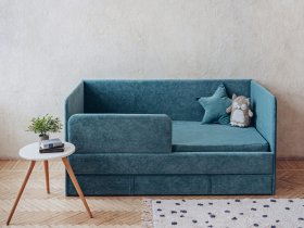 Диван-кровать Happy (бирюзовый) в Поваренке - povarenka.mebel-nsk.ru | фото