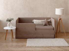 Диван-кровать Happy (капучино) в Поваренке - povarenka.mebel-nsk.ru | фото