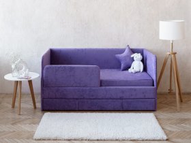Диван-кровать Happy (сиреневый) в Поваренке - povarenka.mebel-nsk.ru | фото