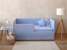 Диван-кровать Happy (васильковый) в Поваренке - povarenka.mebel-nsk.ru | фото
