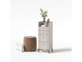 Комод 4 ящика КМ2 Одетта (дуб эндгрей/меланж) в Поваренке - povarenka.mebel-nsk.ru | фото