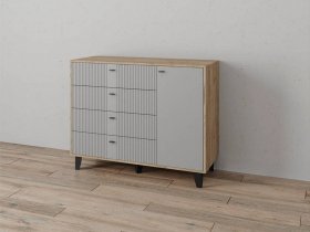 Комод «Катрин-13» (дуб крафт серый/серый) в Поваренке - povarenka.mebel-nsk.ru | фото