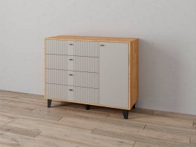 Комод «Катрин-13» (дуб крафт золотой/сантьяго софт) в Поваренке - povarenka.mebel-nsk.ru | фото