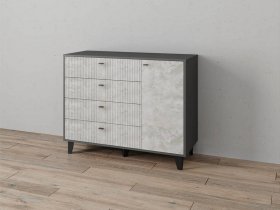 Комод «Катрин-13» (графит/мальта) в Поваренке - povarenka.mebel-nsk.ru | фото