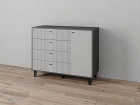 Комод «Катрин-13» (графит/светло-серый) в Поваренке - povarenka.mebel-nsk.ru | фото