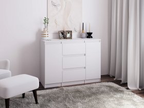 Комод Км011 (белый) в Поваренке - povarenka.mebel-nsk.ru | фото