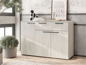 Комод Стандарт-4 NEW (дуб крафт белый) в Поваренке - povarenka.mebel-nsk.ru | фото