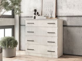 Комод Стандарт-6 NEW (дуб крафт белый) в Поваренке - povarenka.mebel-nsk.ru | фото