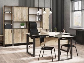 Комплект Гермес лофт (дуб крафт серый) в Поваренке - povarenka.mebel-nsk.ru | фото