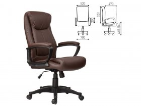 Кресло офисное BRABIX Enter EX-511, коричневое в Поваренке - povarenka.mebel-nsk.ru | фото