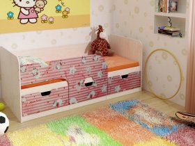 Кровать детская с ящиками 1,86 Минима Hello Kitty в Поваренке - povarenka.mebel-nsk.ru | фото