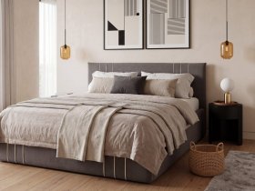 Кровать двуспальная 1,6м с подъем. мех. Леванте в Поваренке - povarenka.mebel-nsk.ru | фото