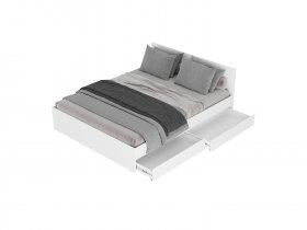 Кровать двуспальная с ящиками 1,4м Симпл КР-12 в Поваренке - povarenka.mebel-nsk.ru | фото