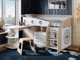 Кровать комбинированная «Немо» в Поваренке - povarenka.mebel-nsk.ru | фото