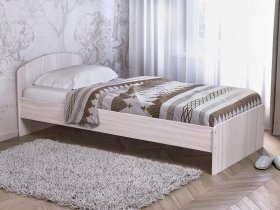 Кровать односпальная 80 с низкой спинкой (ясень шимо светлый) в Поваренке - povarenka.mebel-nsk.ru | фото