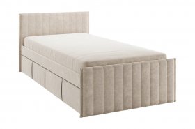 Кровать с ящиками Твикс 90*200 (капучино велюр) в Поваренке - povarenka.mebel-nsk.ru | фото