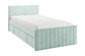 Кровать с ящиками Твикс 90*200 (мята велюр) в Поваренке - povarenka.mebel-nsk.ru | фото
