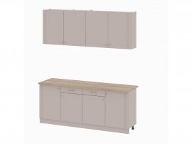 Кухонный гарнитур 2,0м Одетта (меланж/дуб сонома) в Поваренке - povarenka.mebel-nsk.ru | фото