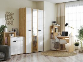 Модульная детская Санса (дуб сонома/белый) в Поваренке - povarenka.mebel-nsk.ru | фото