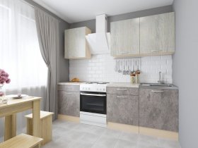 Модульная кухня Йота (пикард/цемент) в Поваренке - povarenka.mebel-nsk.ru | фото