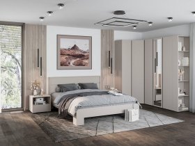 Модульная спальня Люмо (кашемир) в Поваренке - povarenka.mebel-nsk.ru | фото