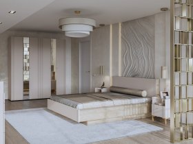 Модульная спальня Одетта (дуб эндгрей/меланж) в Поваренке - povarenka.mebel-nsk.ru | фото