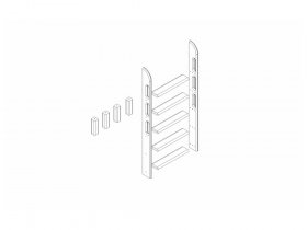 Пакет №10 Прямая лестница и опоры для двухъярусной кровати Соня в Поваренке - povarenka.mebel-nsk.ru | фото