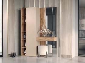 Прихожая Ева (кашемир/дуб вотан) в Поваренке - povarenka.mebel-nsk.ru | фото