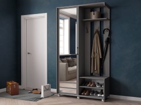 Прихожая «Ларго-2» (графит серый) в Поваренке - povarenka.mebel-nsk.ru | фото