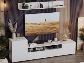 Стенка «Сильвия» (белый ясень) в Поваренке - povarenka.mebel-nsk.ru | фото