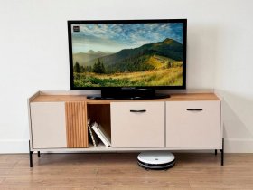 Тумба 2 Доминика (кашемир/дуб крафт золотой) в Поваренке - povarenka.mebel-nsk.ru | фото