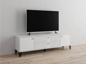 Тумба под ТВ Парус-10 (белый/белый снег) в Поваренке - povarenka.mebel-nsk.ru | фото