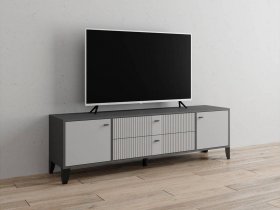 Тумба под ТВ Парус-10 (графит/светло-серый) в Поваренке - povarenka.mebel-nsk.ru | фото