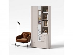 Вешалка с зеркалом ВШ1 Одетта (дуб эндгрей/меланж) в Поваренке - povarenka.mebel-nsk.ru | фото